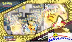 Pokemon TCG Crown Zenith JUMBO PIN PREMIUM COLLECTION Pikachu VMAX Box-7 Packs++ - Image 1