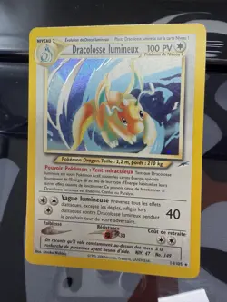 Pokemon TCG Light Dragonite Neo Destiny Holo Card 14/105 Unlimited Rare (french) - Image 1