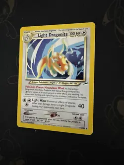 Pokemon TCG Light Dragonite Neo Destiny Holo Card 14/105 Unlimited Rare - Image 2