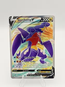 Pokemon TCG Astral Radiance Garchomp V Full Art Ultra Rare Holo Card 178/189 NM - Image 3