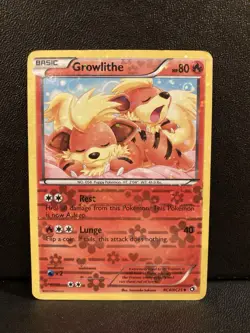 Pokemon Growlithe Card RC4/RC25 Holo Legendary Treasures Radiant Collection MP - Image 1