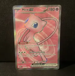 Mew GX Pokemon Trading Card Holo Rare Full Art 193/165 - Image 1