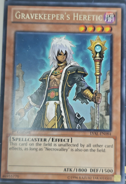 Yugioh LVAL-EN084 Gravekeeper's Heretic Card Game 1st Ed. TCG CCG - Image 1