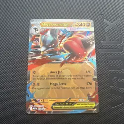 Pokemon TCG Mega Lucario Ex 012 Promo Ultra Rare Near Mint Condition Card - Image 1