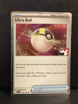 Pokemon TCG Ultra Ball 196/198 Play! Prize pack Series Cosmic Holo - Image 1