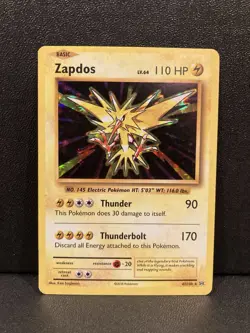 Pokemon TCG Zapdos Holo Rare Card 42/108 Evolutions XY - Image 1