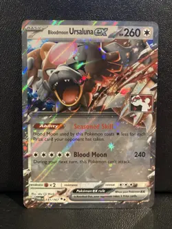 Bloodmoon Ursaluna ex Prize Pack Series 6 Promo Pokemon Card NM/LP Stamp - Image 1