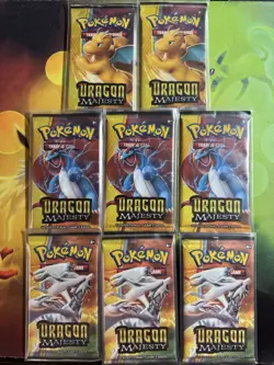 Pokemon - Dragon Majesty Booster Pack Set of 8 - New & Sealed Mint - Image 1