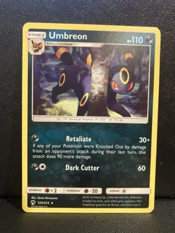 Pokemon TCG Umbreon Lost Thunder 120/214 Non Holo Rare - Image 1
