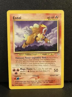 Pokemon Tcg Entei 17/64 Neo Revelation 2001 Non Holo Rare MP - Image 1