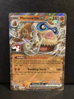 Mamoswine Ex Pokemon Prize Pack Series 7 Promo Pokemon Card NM/LP Stamp - Image 1