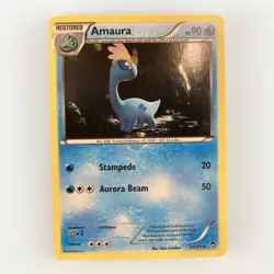 Pokemon TCG Amaura Furious Fists 25/111 Holo Promo Cosmos Holo Rare LP/NM - Image 1