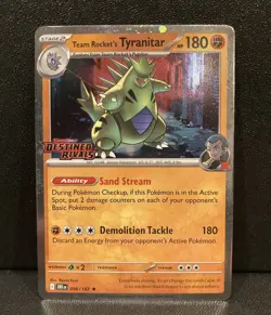 Team Rocket's Tyranitar 096/182-Pokemon: Destined Rivals Stamped Promo - Image 1