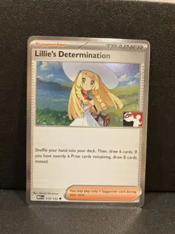 Lillie's Determination Holo Pokemon Prize Pack Series 8 Promo Pokemon Card NM/LP - Image 1