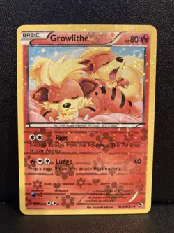 Pokemon Growlithe Card RC4/RC25 Holo Legendary Treasures Radiant Collection LP - Image 1