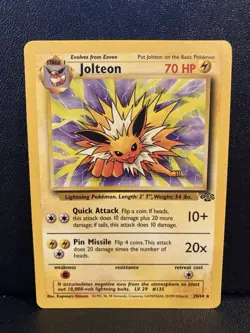 1999 Pokemon Jolteon • Jungle 20/64 • Near Mint Non-Holo - Image 1