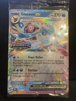 Glaceon ex - 026/131 (Prismatic Evolutions Stamp) - SEALED Promo Pokemon Card - Image 1