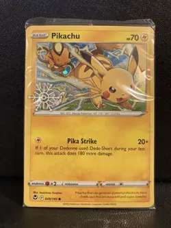 Pokemon TCG: Pikachu 049/195 Holiday Calendar 2022 Snowflake Stamp SEALED - Image 1