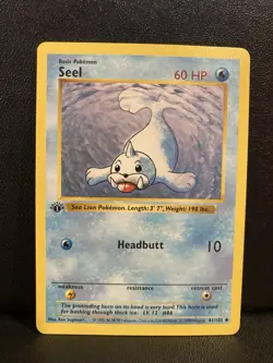 Pokemon TCG Seel Base Set 1st Edition 41/102 Near Mint - Image 1