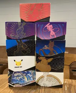 Lot Of 9 Empty ETB Elite Trainer Box Pokemon Card Boxes - ETB boxes only - Image 1