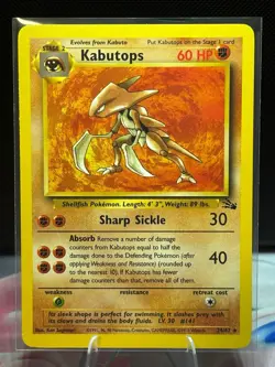 1999 Pokemon TCG WOTC Fossil Kabutops Rare 24/62 - Image 1