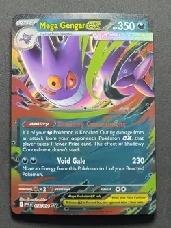 3x Mega Gengar ex 056/094 Double Rare SET Phantasmal Flames Pokemon TCG - Image 4
