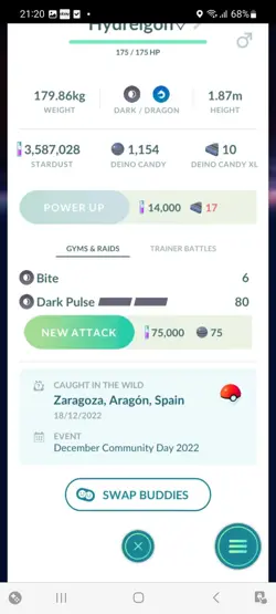 Pokemon Go Shiny Hydreigon (High CP) - Image 2