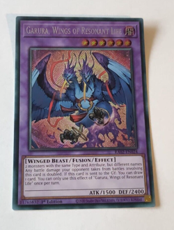 Yu-Gi-Oh! Garura, Wings of Resonant Life (RA02-EN024) Secret Rare English MINT - Image 1