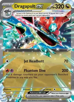 Pokemon Card Dragapult ex 130/167 Double Rare Twilight masquerade NM-Mint TCG - Image 1
