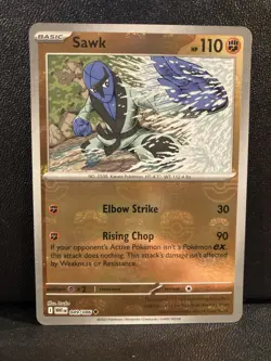 Sawk (Master Ball Pattern) 049/086 Sv: White Flare Holo 2025 Pokemon Card NM - Image 1