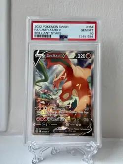 Pokemon TCG Card Brilliant Stars Charizard V Alt Art 154/172 PSA 10 -FAST SHIP🚚 - Image 1