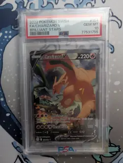 PSA 10 Charizard V Alt Art 154/172 Pokemon Card Tcg Brilliant Stars GEM MINT - Image 1