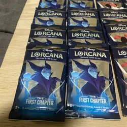 Disney Lorcana The First Chapter Lot 24 Factory Sealed Packs Equal 2 Booster Box - Image 2