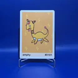 Amphy (Ampharos) #0181- Gen 2 Pookiemoot Fan Art - Pokemon - Image 1