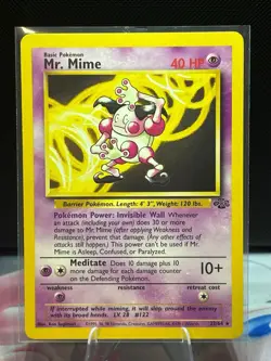 1999 Pokemon TCG WOTC Jungle Mr Mime Rare 22/64 - Image 1