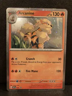 Pokemon TCG Arcanine SVP Black Star Promos SVP011 Holo Promo Cosmos Holo Rare... - Image 1