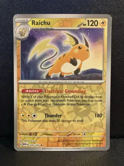 Pokemon TCG Raichu 026/165 Reverse Holo 151 Scarlet & Violet 151 English - Image 1