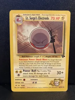 Pokemon TCG Lt. Surge's Electrode Gym Challenge 52 Regular Unlimited Uncommon - Image 1
