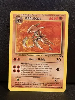 Kabutops - 24/62 - Pokemon Fossil Unlimited Rare WOTC Vintage - MP - Image 1