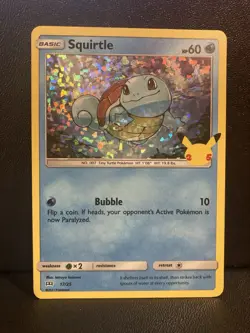 2021 Pokemon 25th Anniversary Mcdonalds Promo Holo Squirtle 17/25 - Image 1