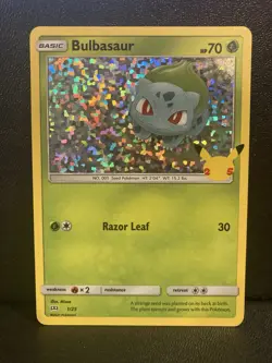 Pokemon TCG - BULBASAUR #1 - HOLO PROMO - MCDONALD'S 25TH ANNIVERSARY 2021 - NM - Image 1