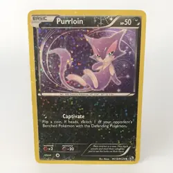 LP Purrloin RC13/RC25 Legendary Treasures Radiant Collection Holo Pokemon - Image 1