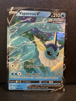 Vaporeon V SWSH 150 Pokemon Black Star Promo Holo Pokemon Sword Shield TCG - Image 1