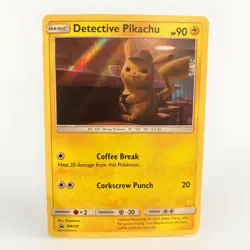 Pokemon TCG Detective Pikachu Detective Pikachu SM190 Promo LP - Image 1