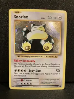 Pokemon TCG Snorlax XY179 Black Star Promo Rare Evolutions Holo - Image 1