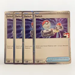 4x Switch NM 194/198 Prize Pack Series Pokemon TCG Holo - Image 1