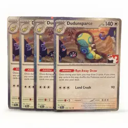 4x Dudunsparce 129/163 NM Cosmos Holo Pokemon Play! Prize Pack Series 7 - Image 1