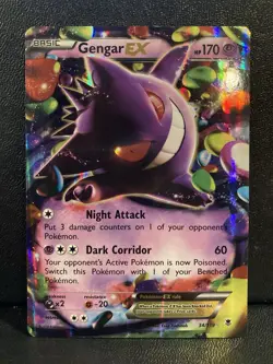 Gengar EX 34/119 Pokemon TCG Ultra Rare Holo XY Phantom Forces MP - Image 1