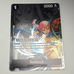 One Piece TCG Rebecca WINNER Pack 2025 Vol. 2 OP04-092 Promo Foil NM - Image 2