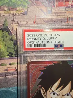 One Piece CCG Monkey.D.Luffy Japanese Alternate Art OP01-003 PSA 10 Gem Mint - Image 2
